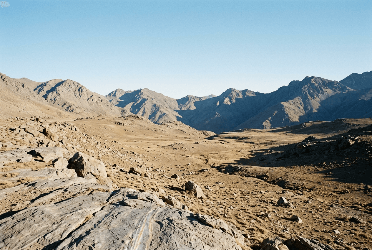 Plateau d’Oukaïmeden à 2 600 m dans le Haut Atlas, à 75 km de Marrakech